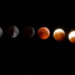 Länder mit Flagge auf dem Mond