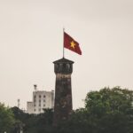 Länder Flagge auf Mond gehisst